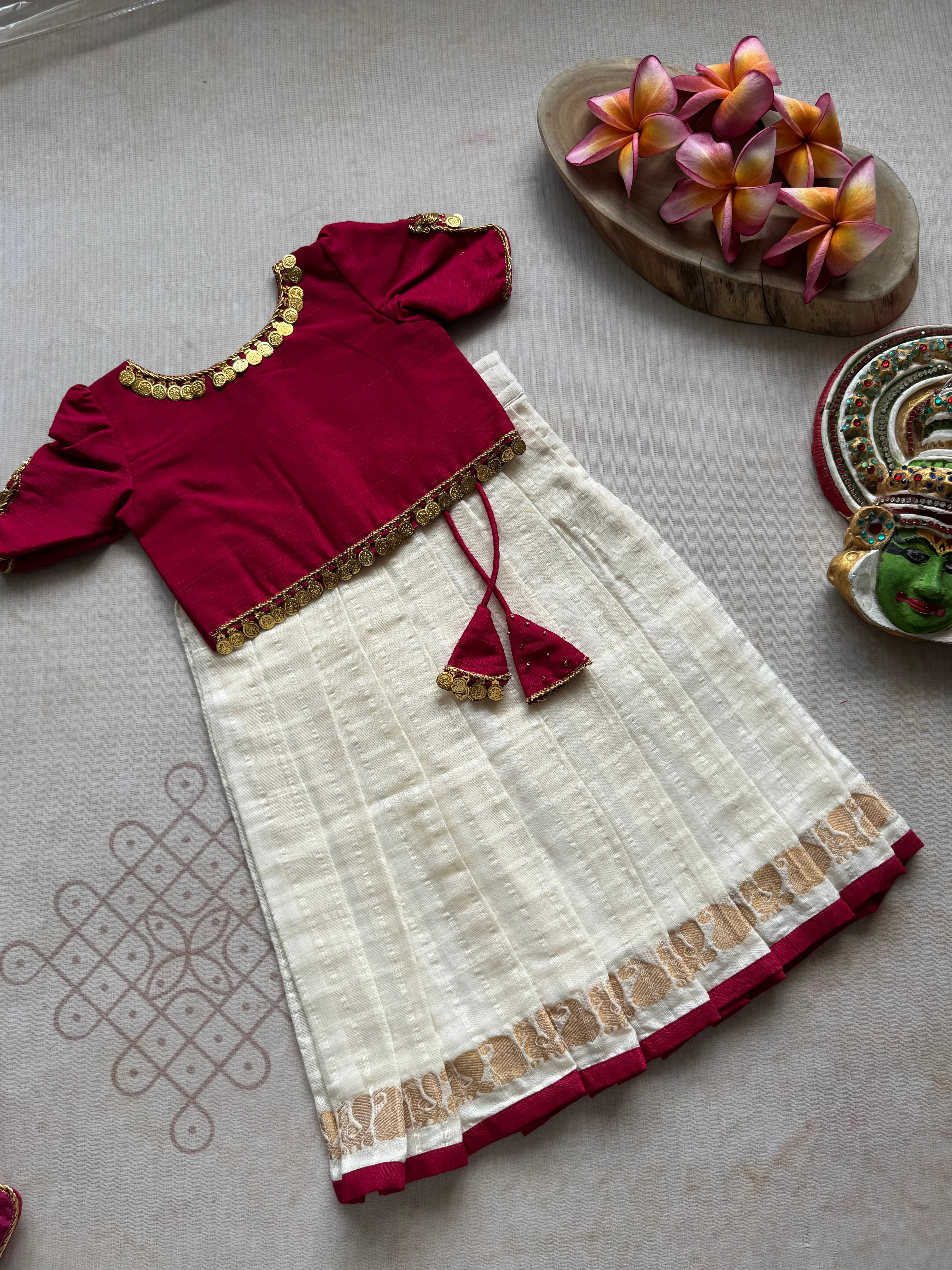 Aabarna Kids Crop Top & Skirt – Festive Ethnic Wear