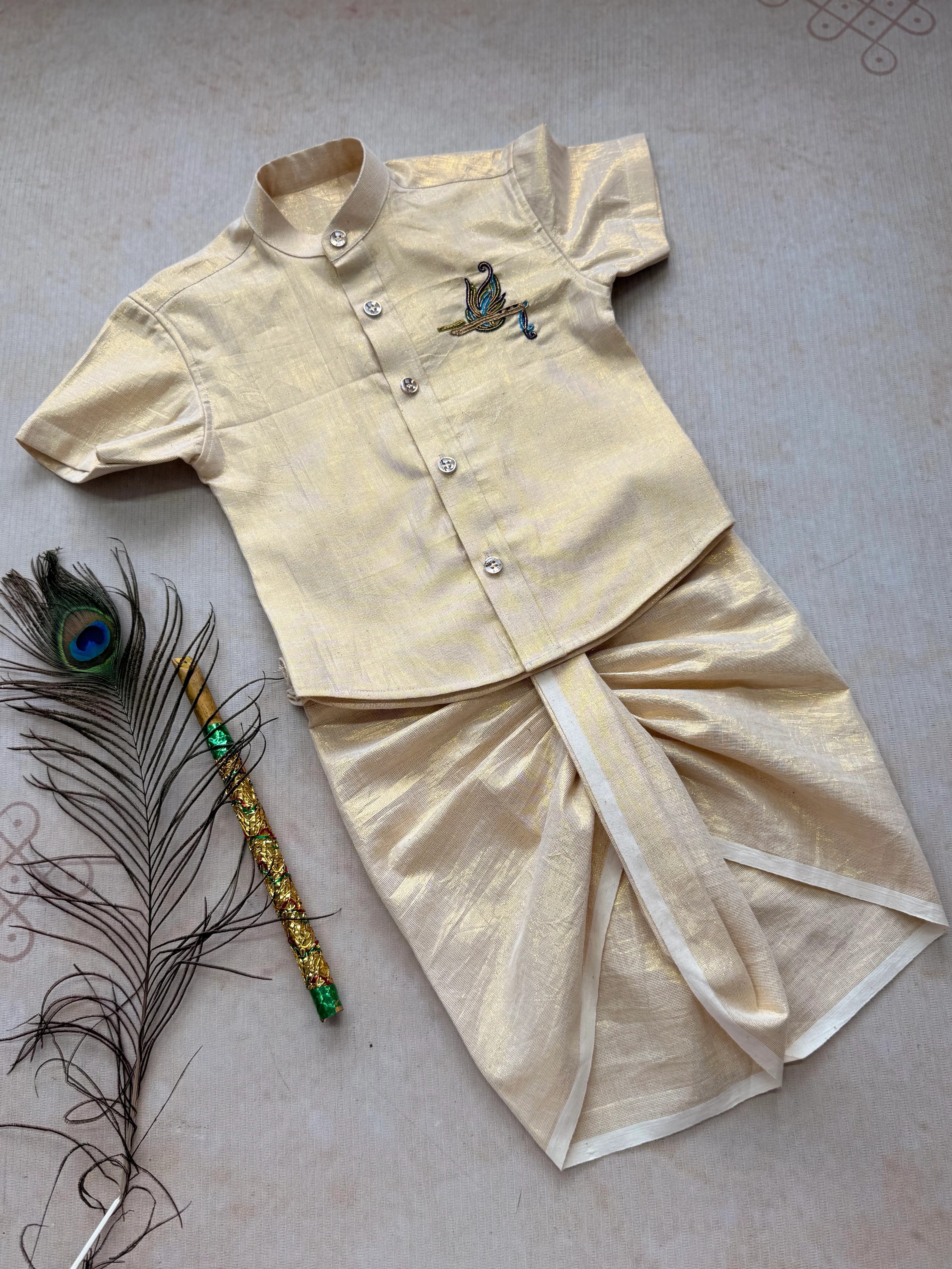 Boys Panchakacham Dhoti and Shirt