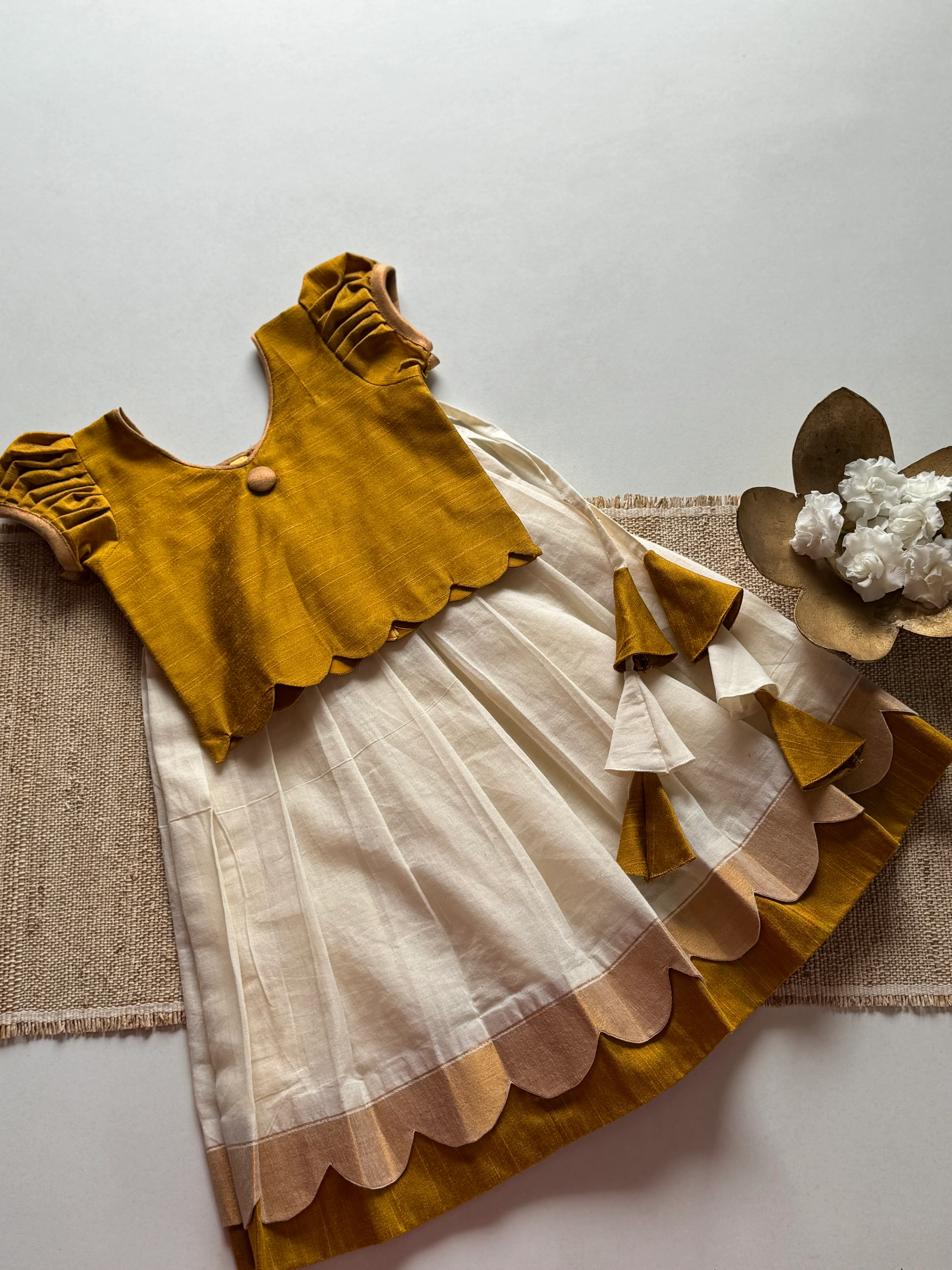Arshi Crop top and skirt - Onam Edit