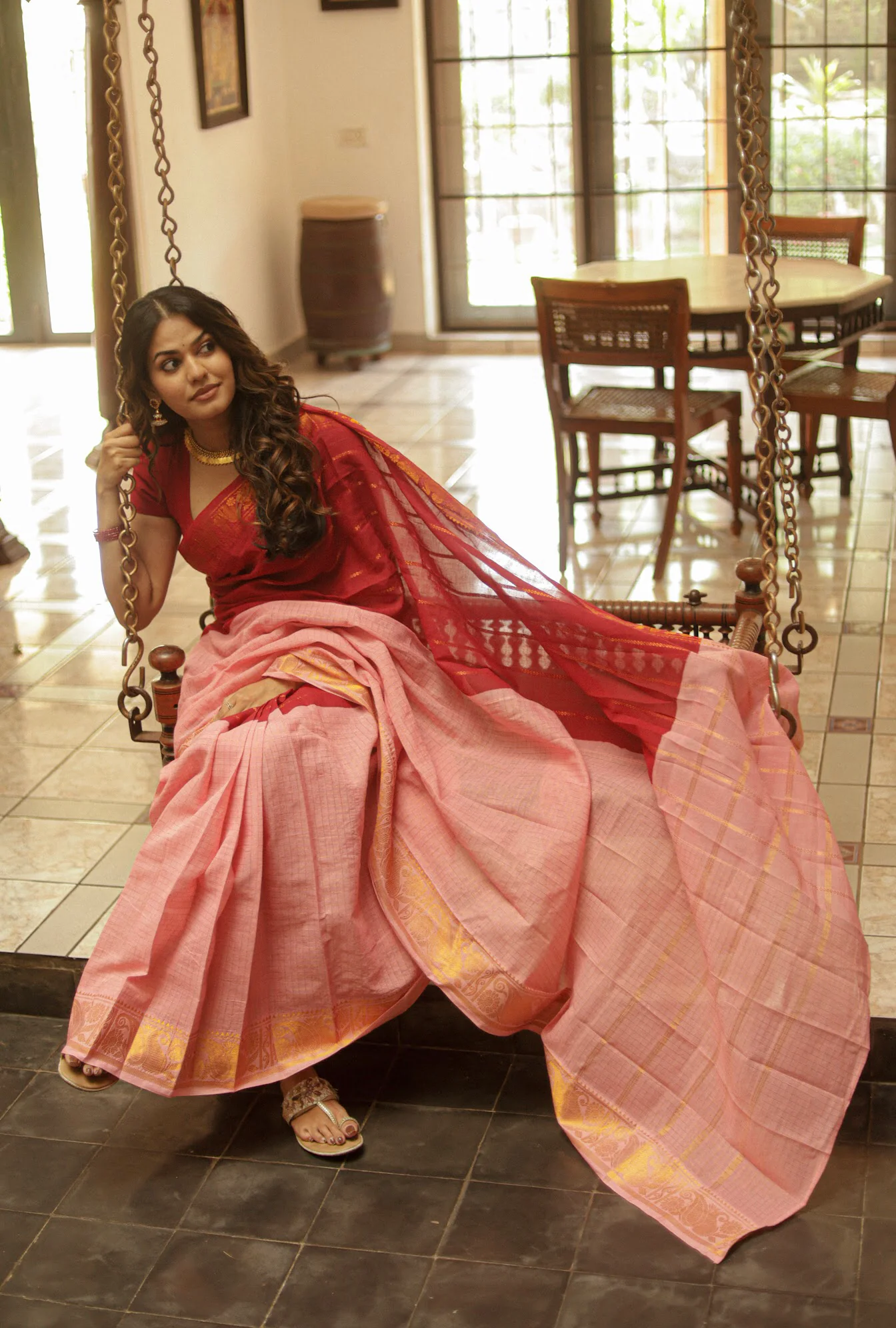 Anandita - kadhambari – Handcrafted Madurai Sungudi Saree in Soft Cotton