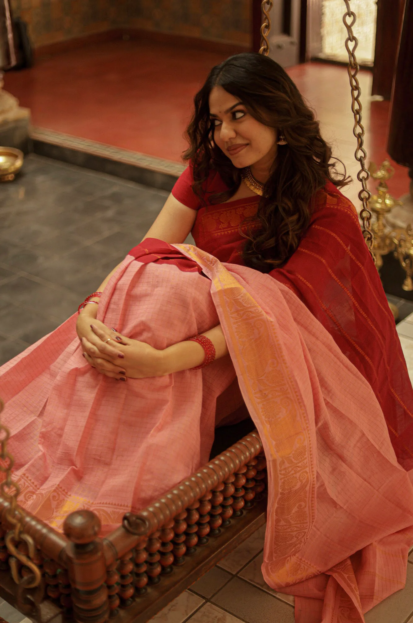 Anandita - kadhambari – Handcrafted Madurai Sungudi Saree in Soft Cotton - Image 4