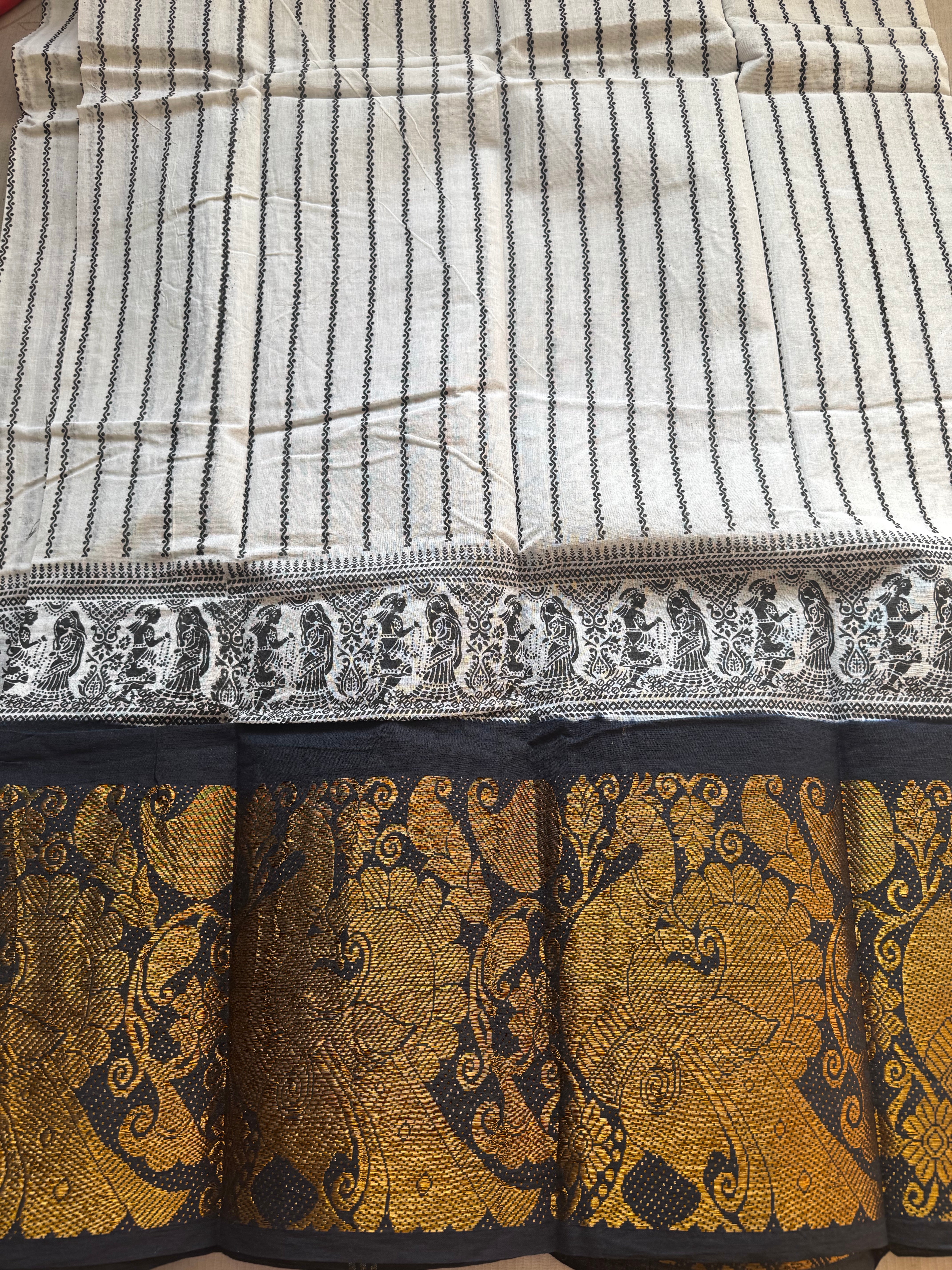 Devaki - Sungudi Cotton Saree – Handcrafted Madurai Sungudi Saree in Soft Cotton - Image 3