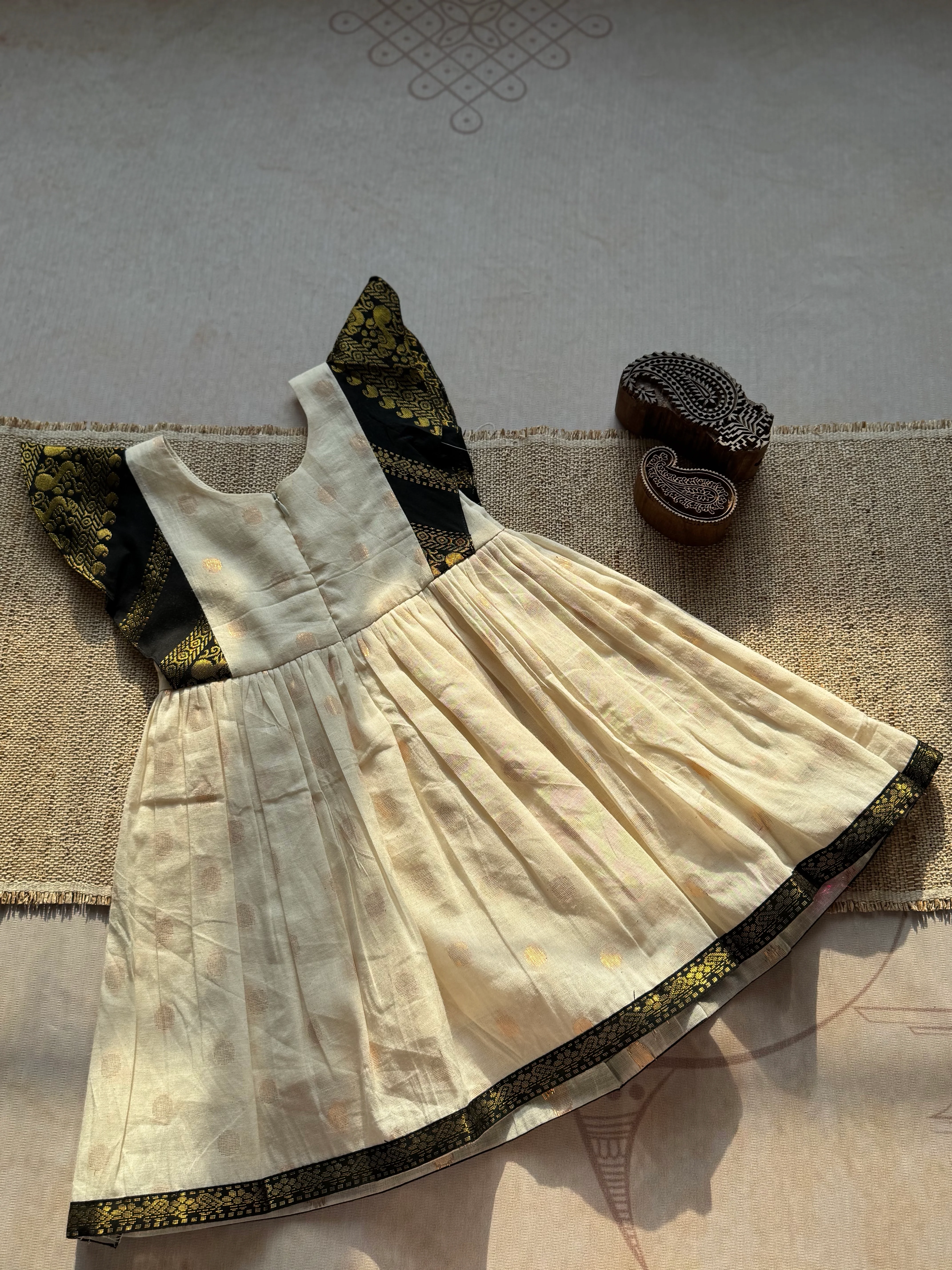 Anvi Kids Cotton Frock - Onam Edit - Image 2