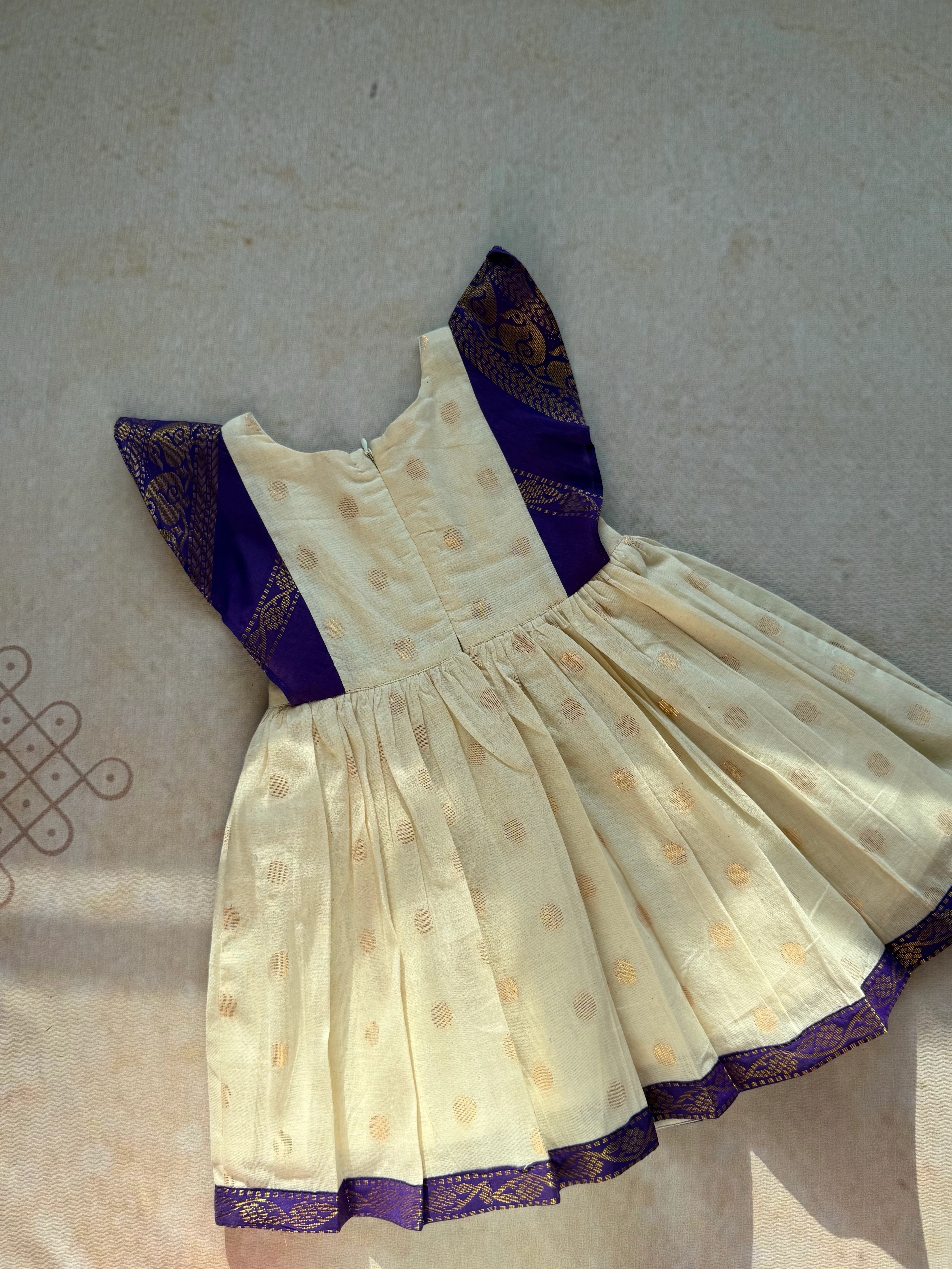 Anvi Kids Cotton Frock - Onam Edit - Image 3