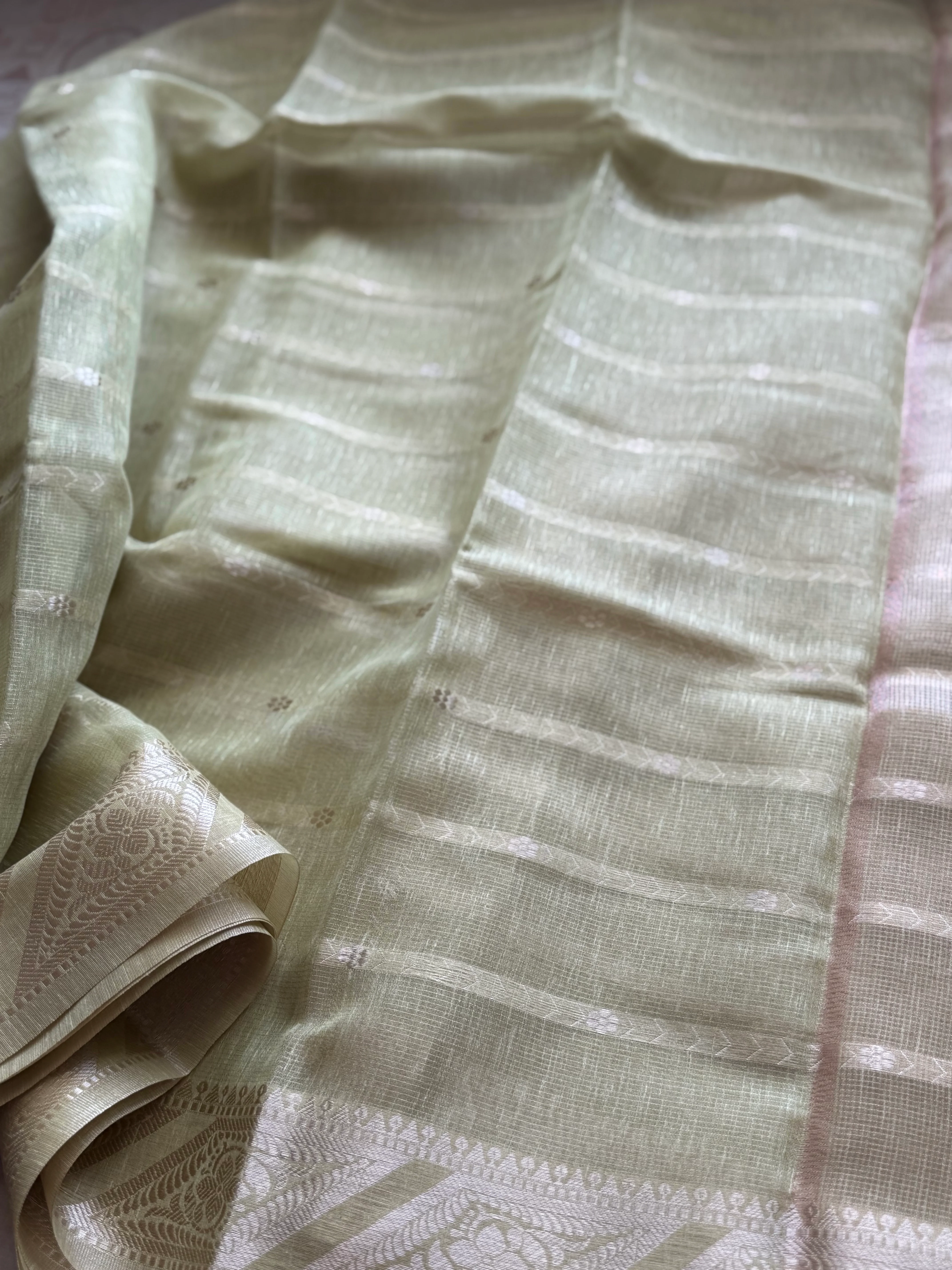 Ciranya Linen - Kora Saree - Image 4