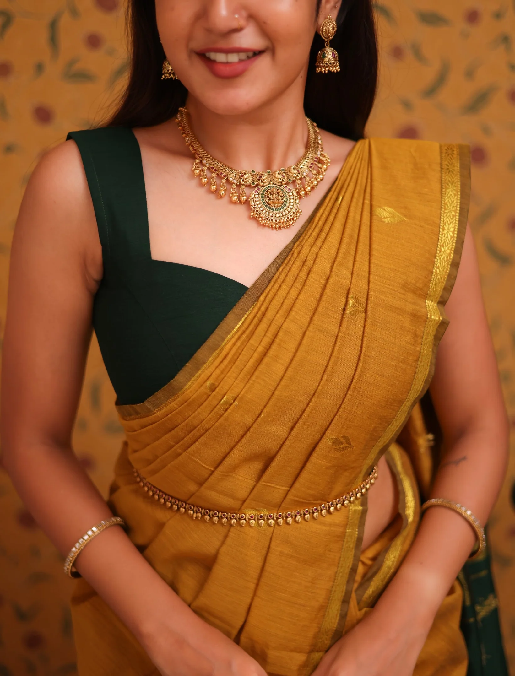 Maheshwari Silk Cotton Saree - Image 4