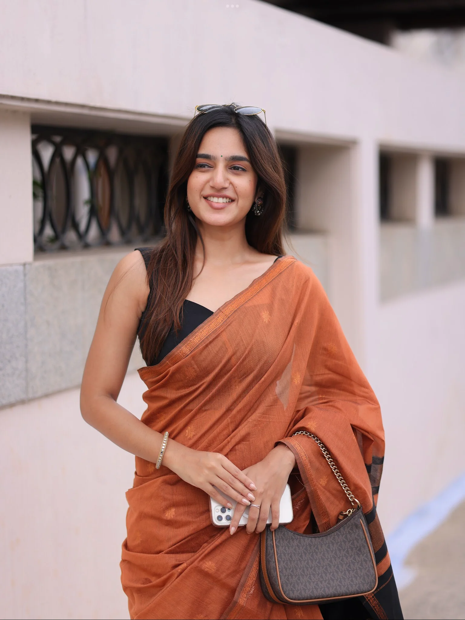 Maheshwari Silk Cotton Saree - Image 4
