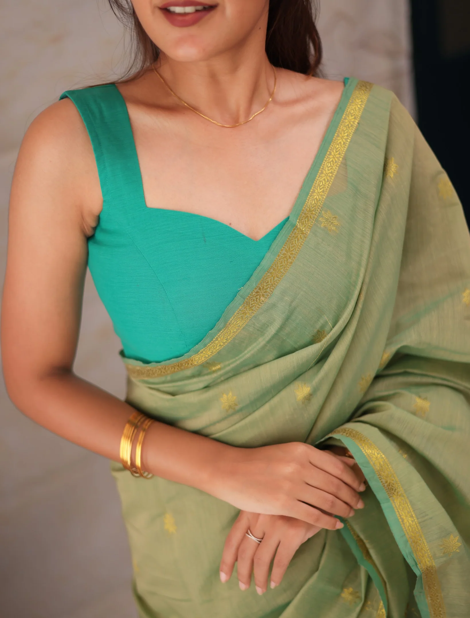 Maheshwari Silk Cotton Saree - Image 3