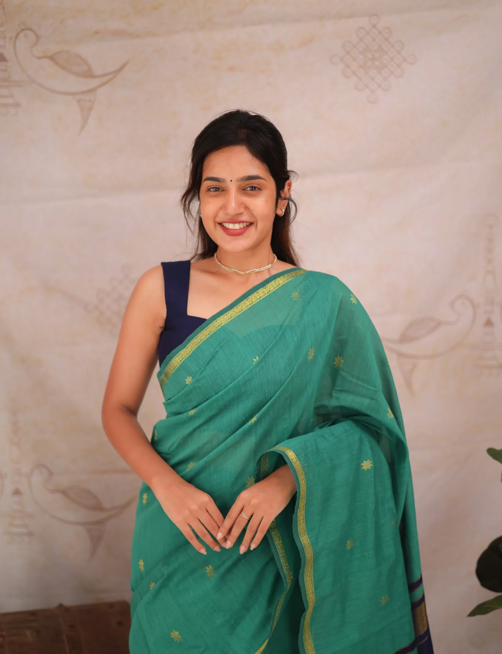 Maheshwari Silk Cotton Saree - Image 3