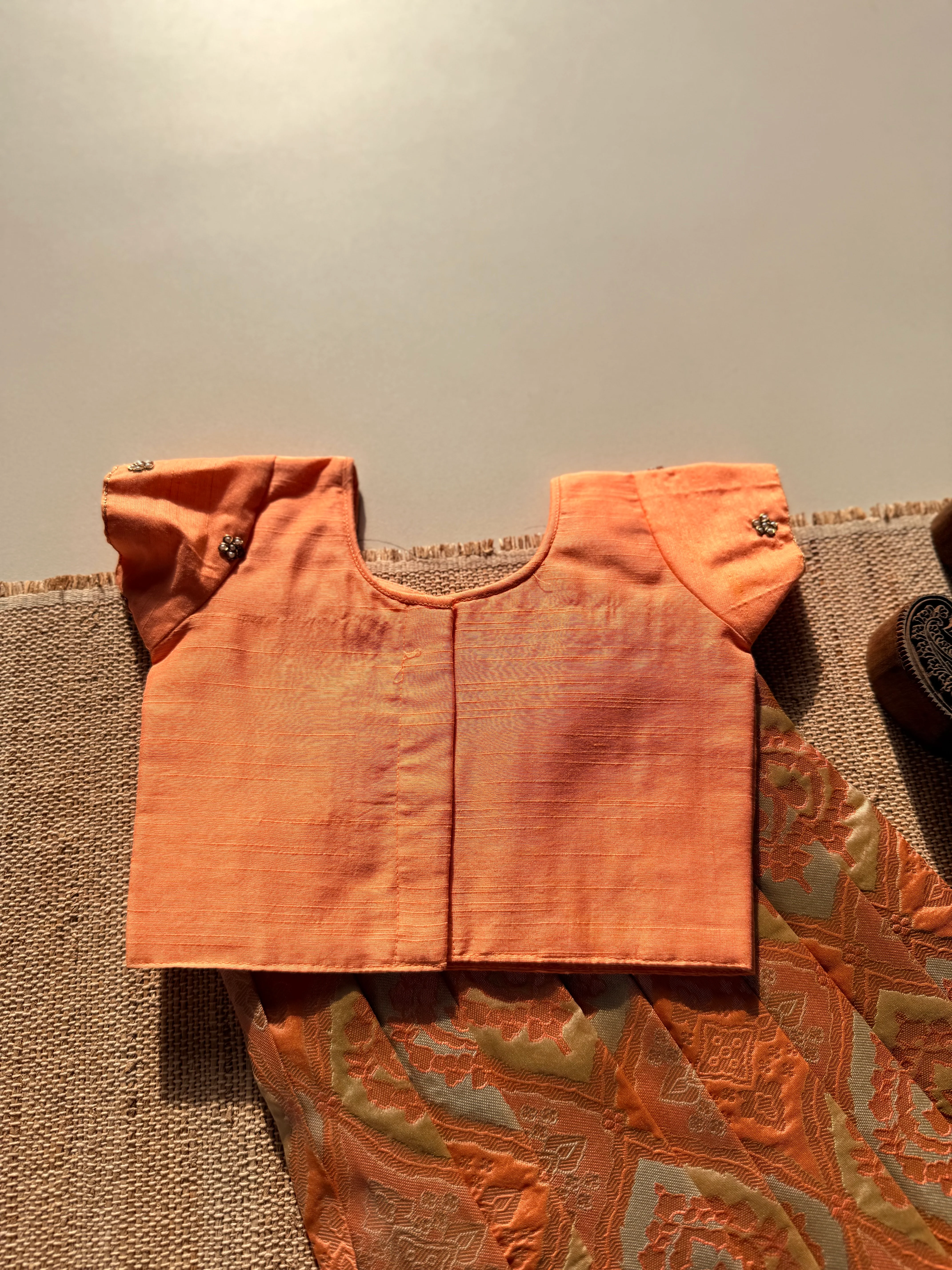 Mini Pattu Kids Crop Top and Skirt - Image 3