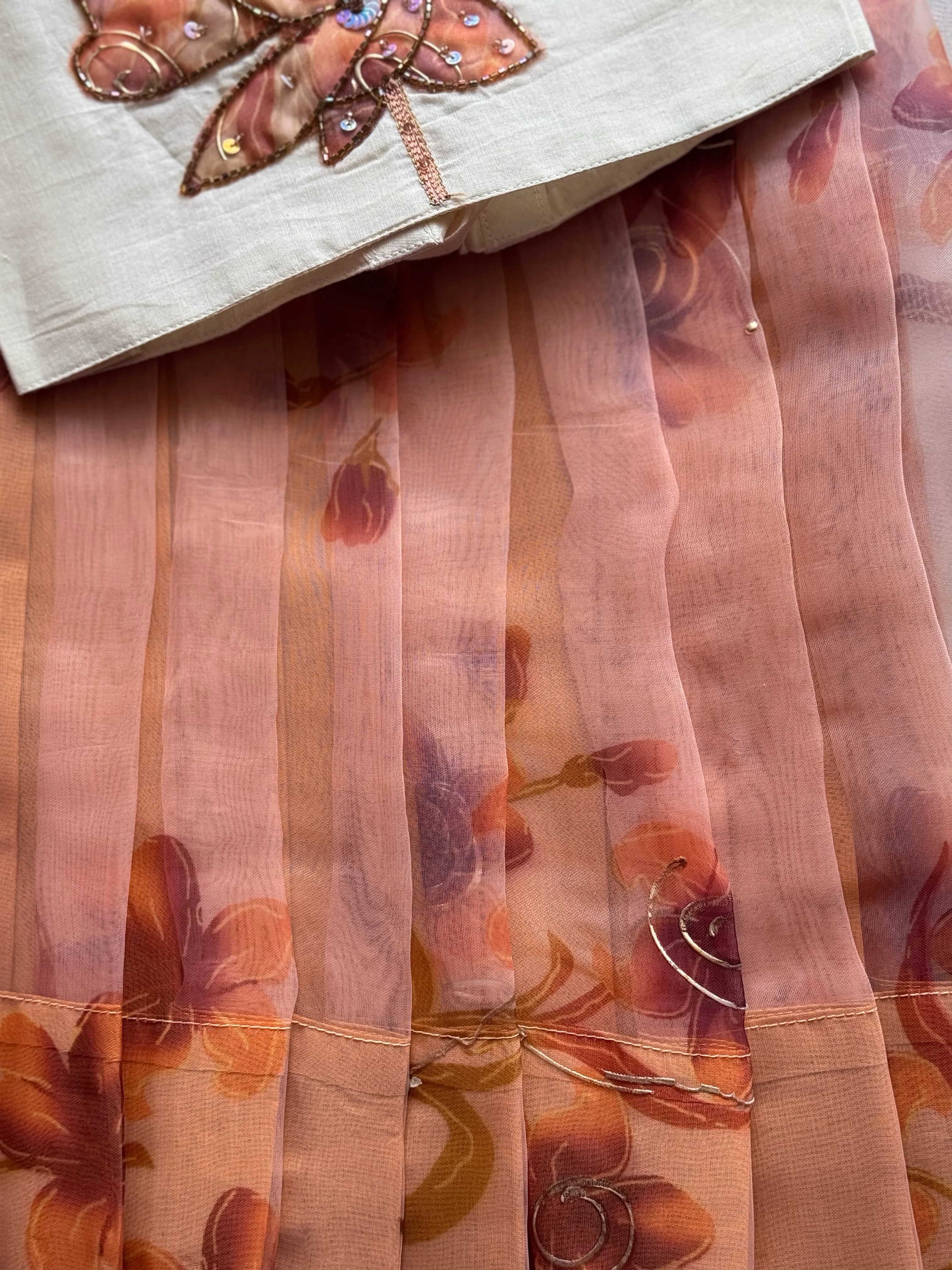 Organza Crop top and Skirt - Onam Edit - Image 6