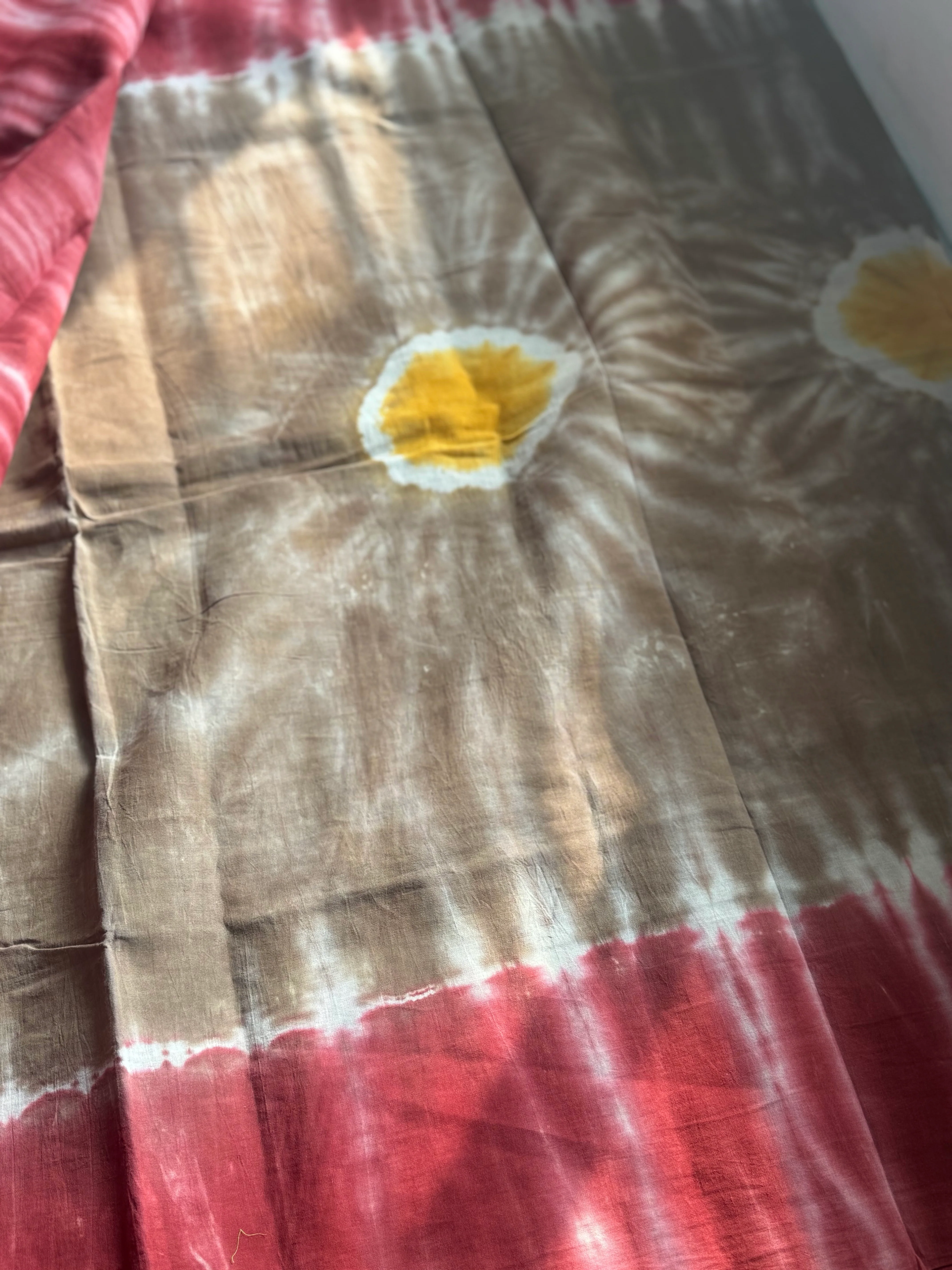 Pure Cotton Shibori Saree - Image 3