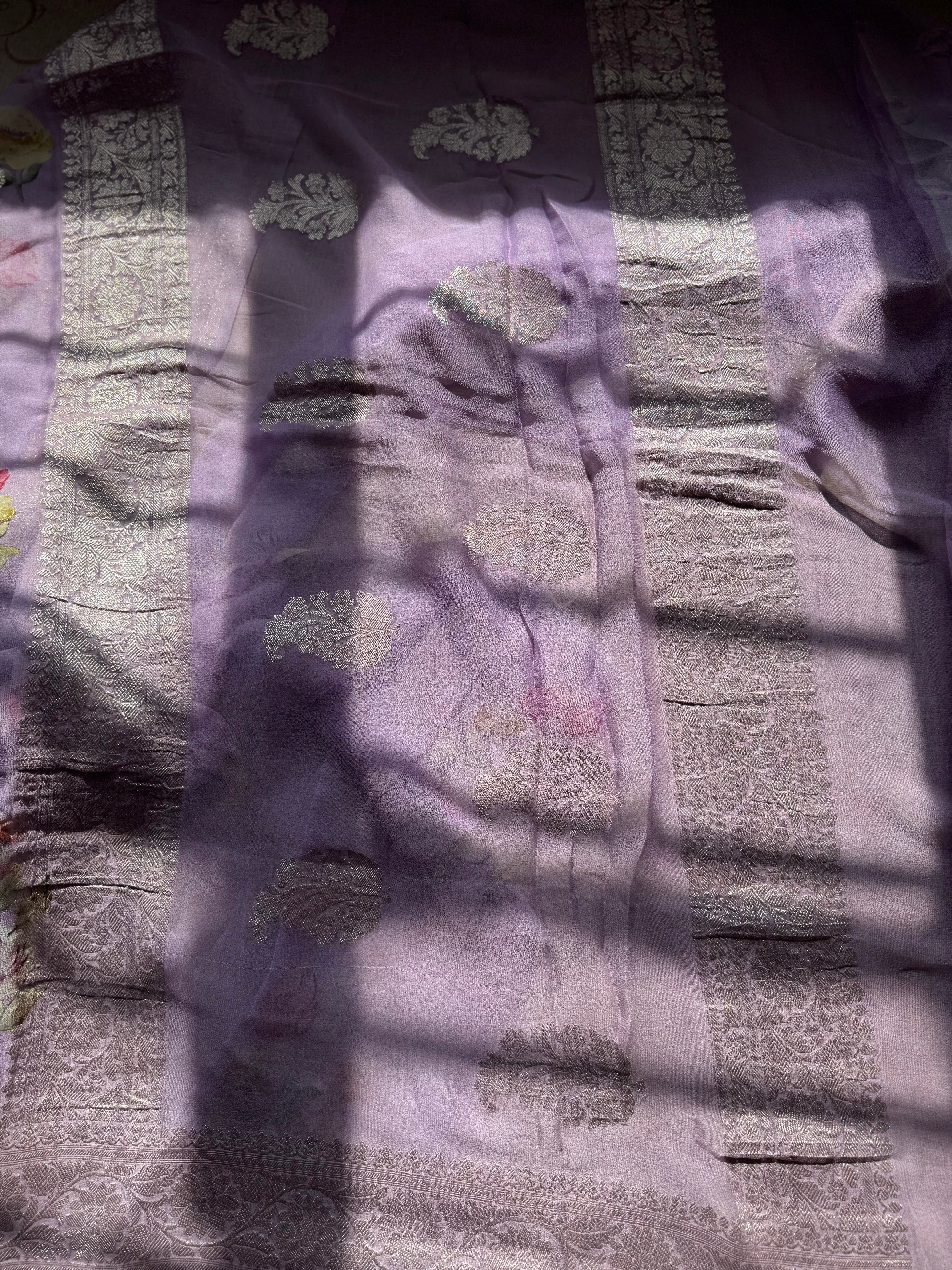 Pure Floral Khaddi Georgette - Image 9