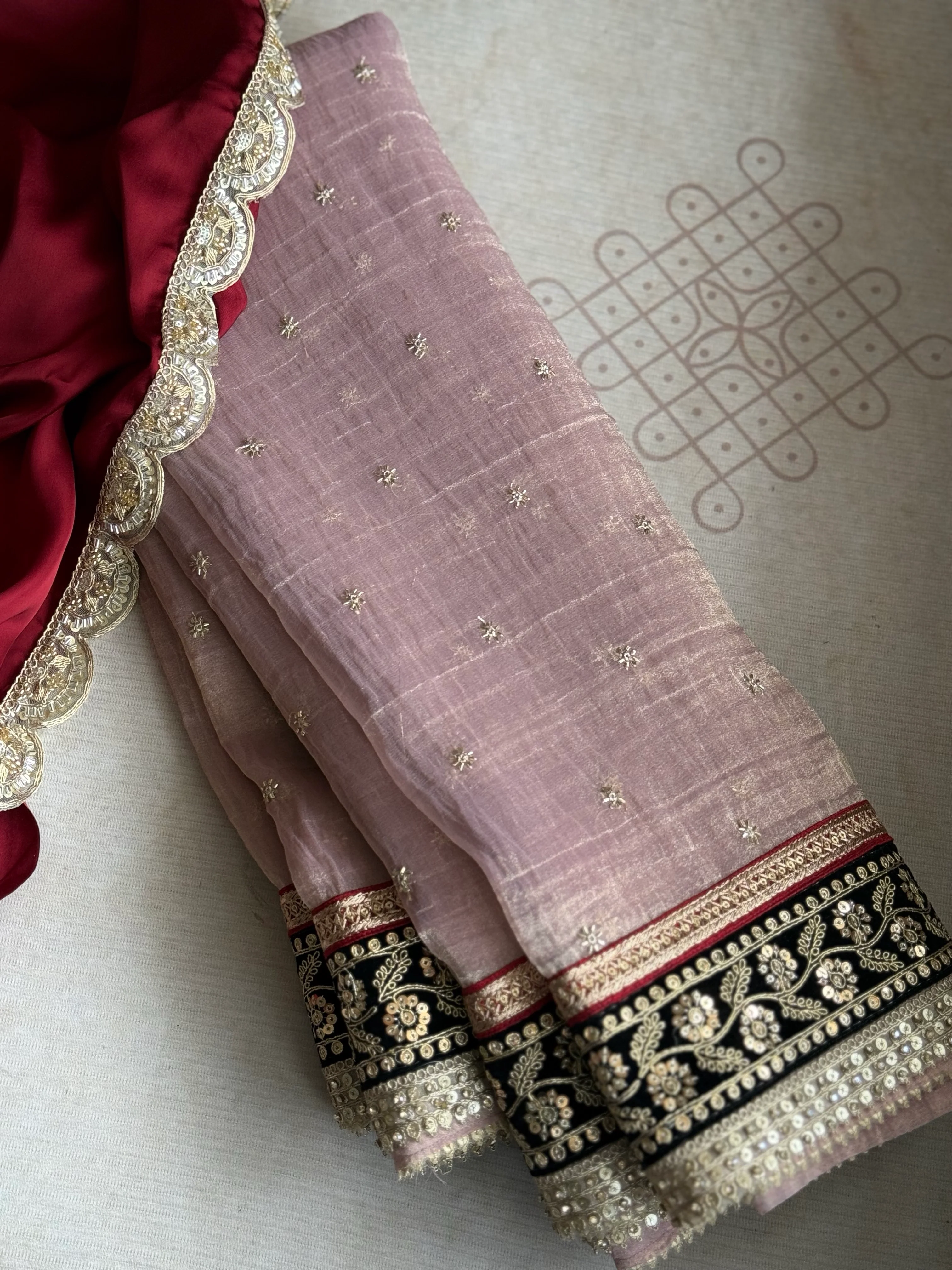 Pure Silk Tissue Georgette Saree – Festive & Wedding Designer Wear - Image 2