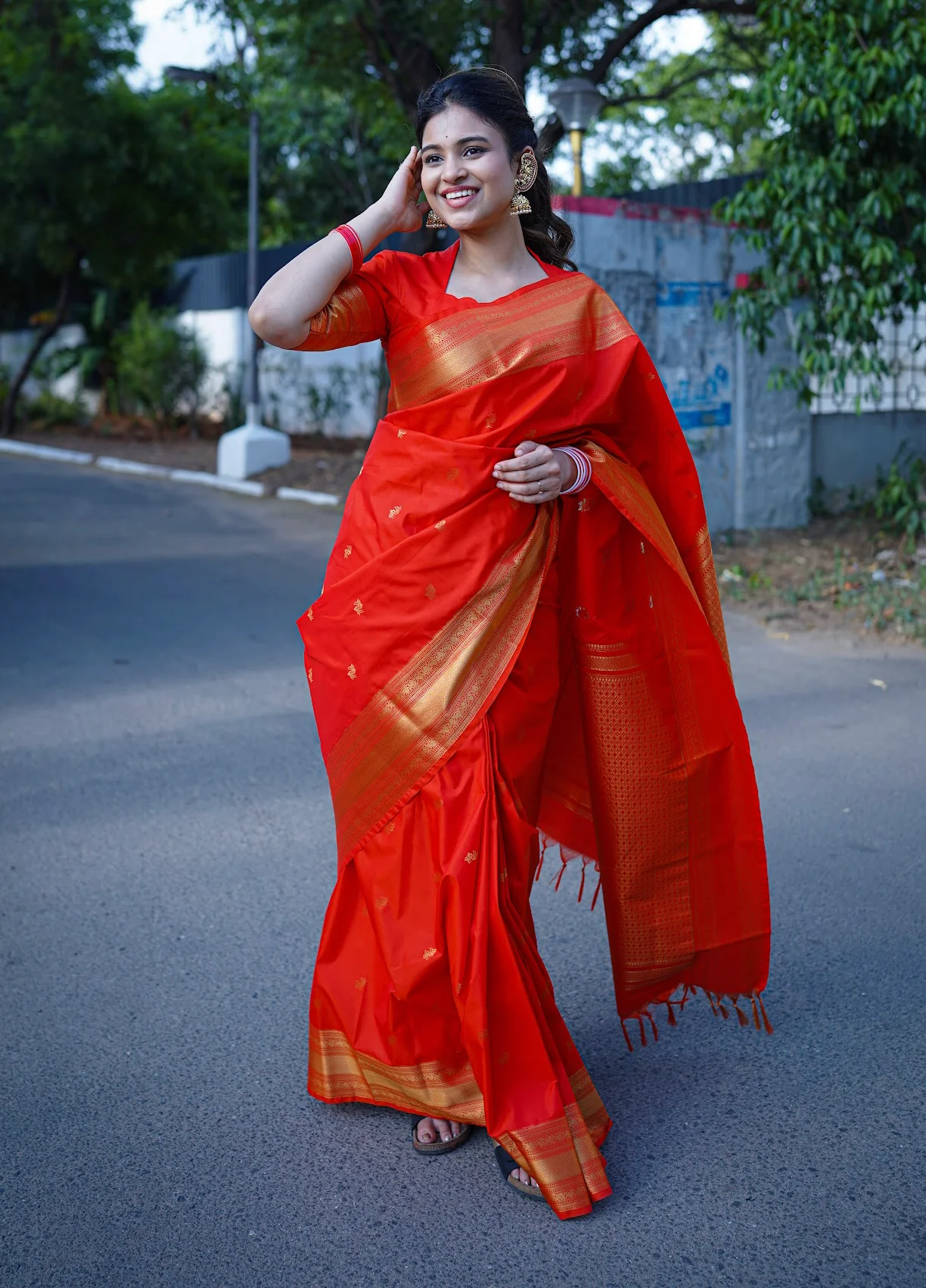Semi Kanchi Silk Saree - Image 5