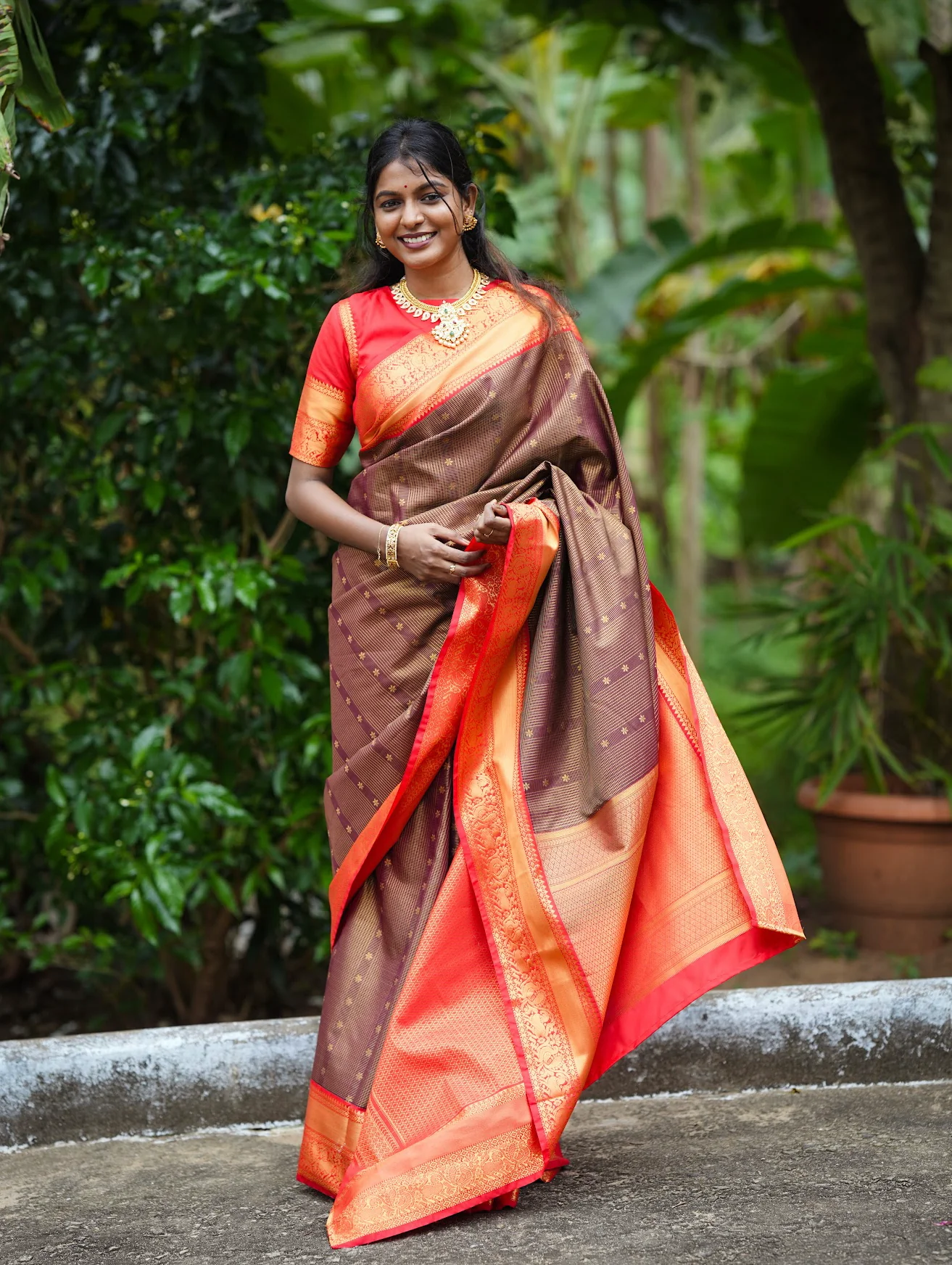 Semi Kanchi Silk Saree - Image 3
