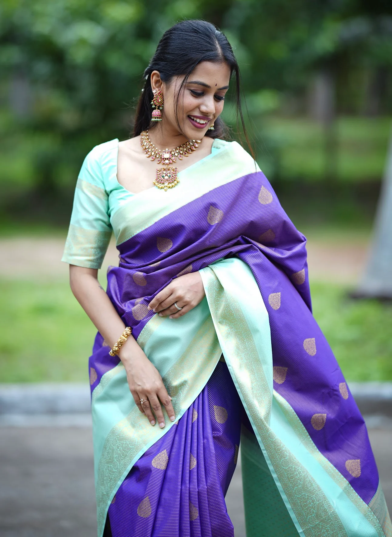 Semi Kanchi Silk Saree - Image 3