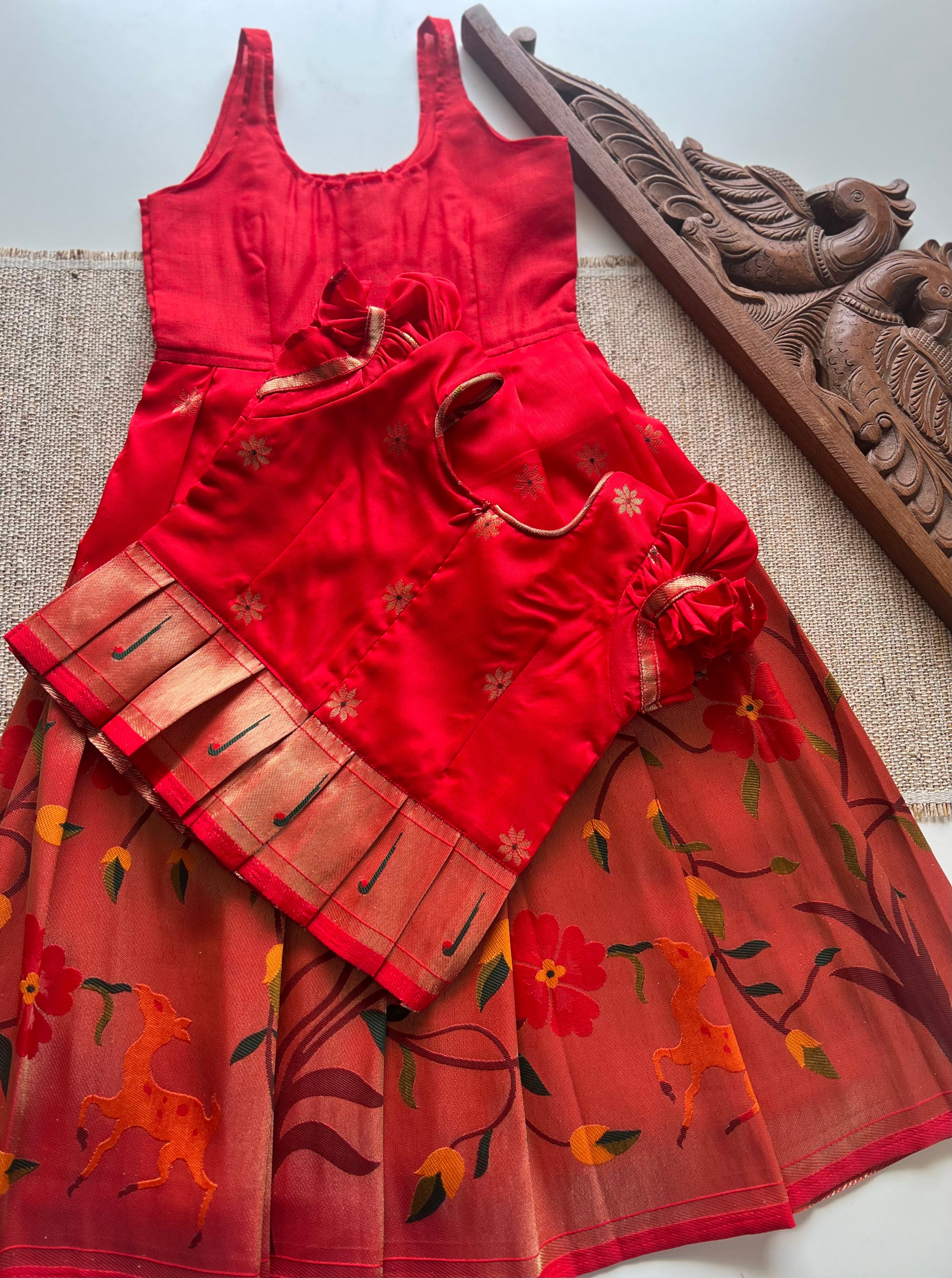 Skirt with bodice and peplum top Red - Festive Collection - Image 2