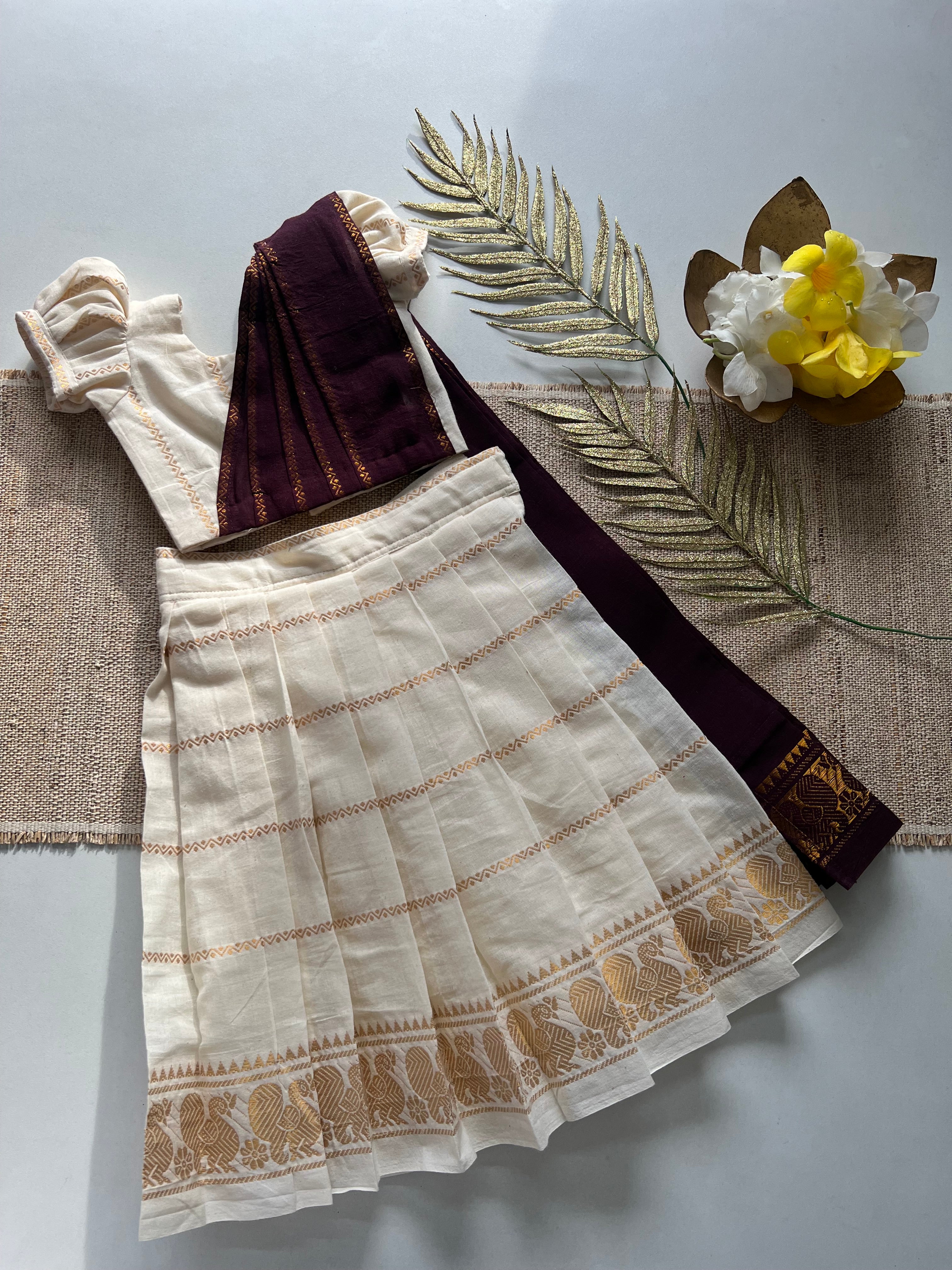 Veldhari Kids Halfsaree- Onam Edit